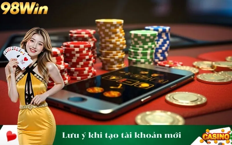 Lưu ý khi tạo tài khoản mới